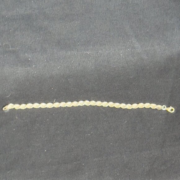 925 Sterling Silver Twisted Rope Chain Bracelet With Lobster Clasp Closure - Picture 5 of 9